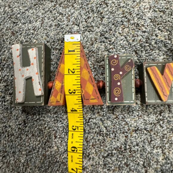 Happy Harvest Tabletop Home Decor Fall Autumn Mixed Prints Letter Cutouts - Picture 9 of 9